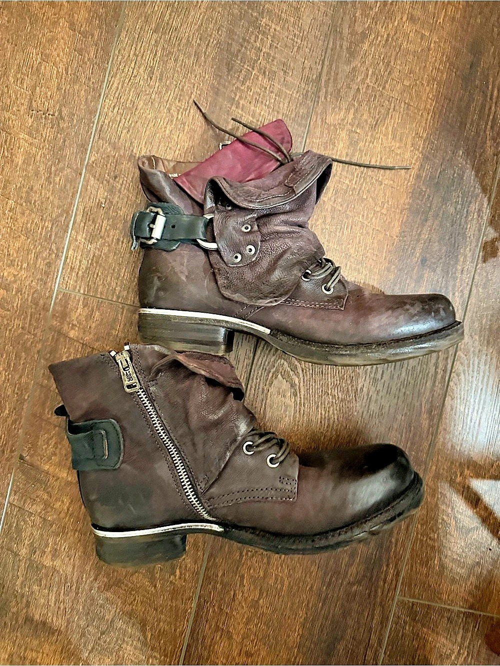 A.S.98 Brown Moto Boots